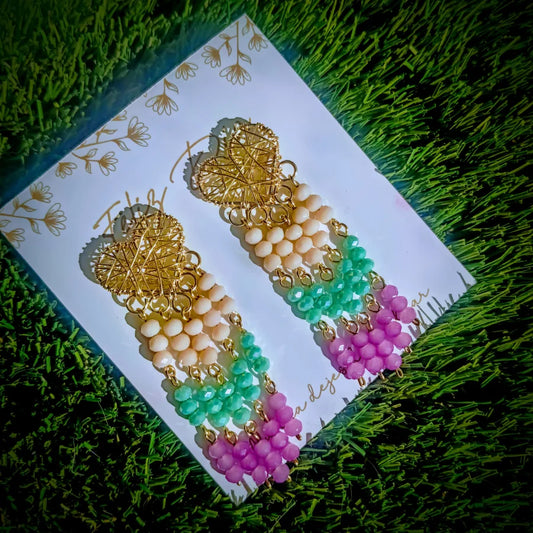 Aros Corazón Brillante – Regalo con Sentido en Blanco, Calipso y Lila