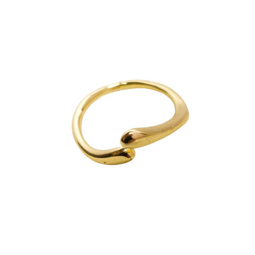 Anillo Ajustable Serpiente Minimalista Oro Laminado 18K