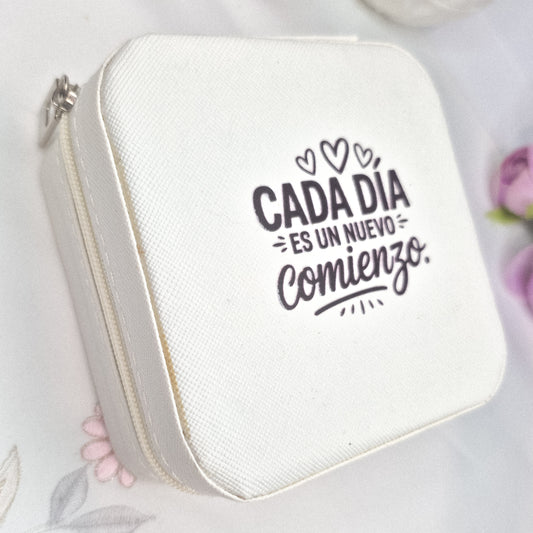 Joyero con Sentido - Blanco - Cada día es un nuevo Comienzo