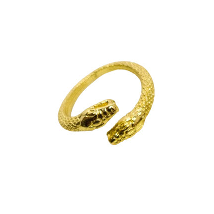 Anillo Ajustable Serpiente Dorada Oro Laminado 18k