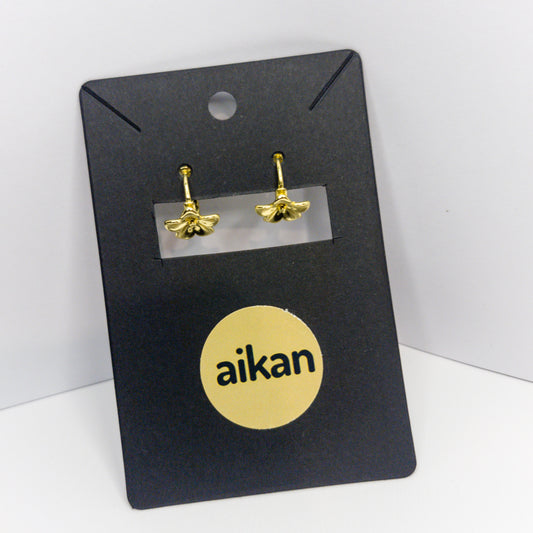 Aros Flora | Argollas Flor Oro Laminado 18K✨️