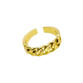 Anillo Ajustable Cadena Oro Laminado 18K