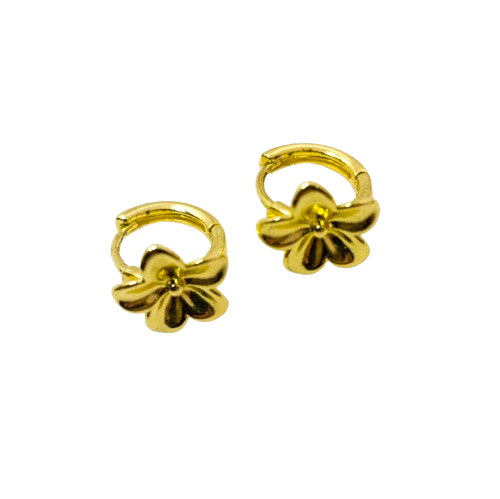 Aros Flora | Argollas Flor Oro Laminado 18K✨️