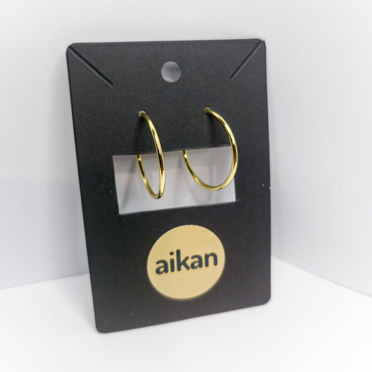 Aros Argolla Clásica Oro Laminado 18K✨️