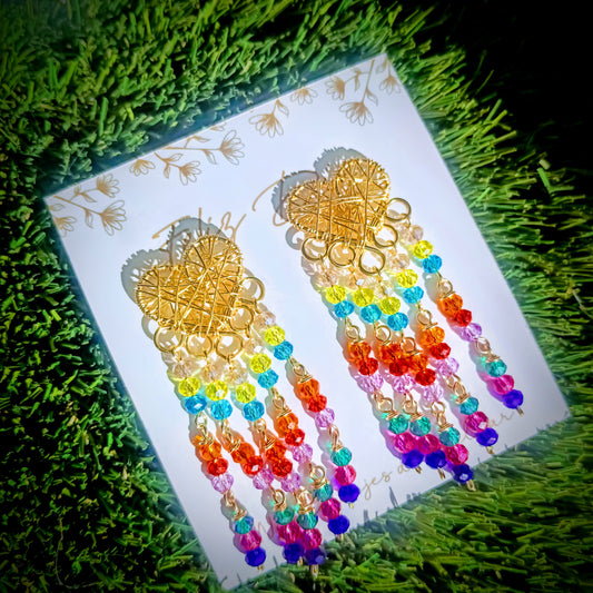 Aros Corazón Arcoíris – Regalo Alegre y Con Sentido