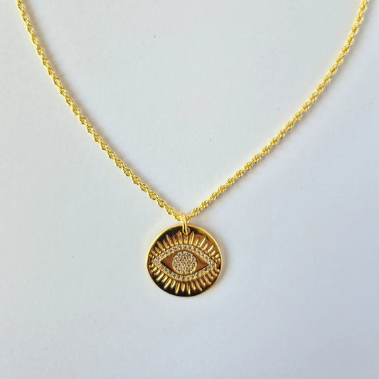 Collar Ojo Protector laminado en oro – Regalo con sentido