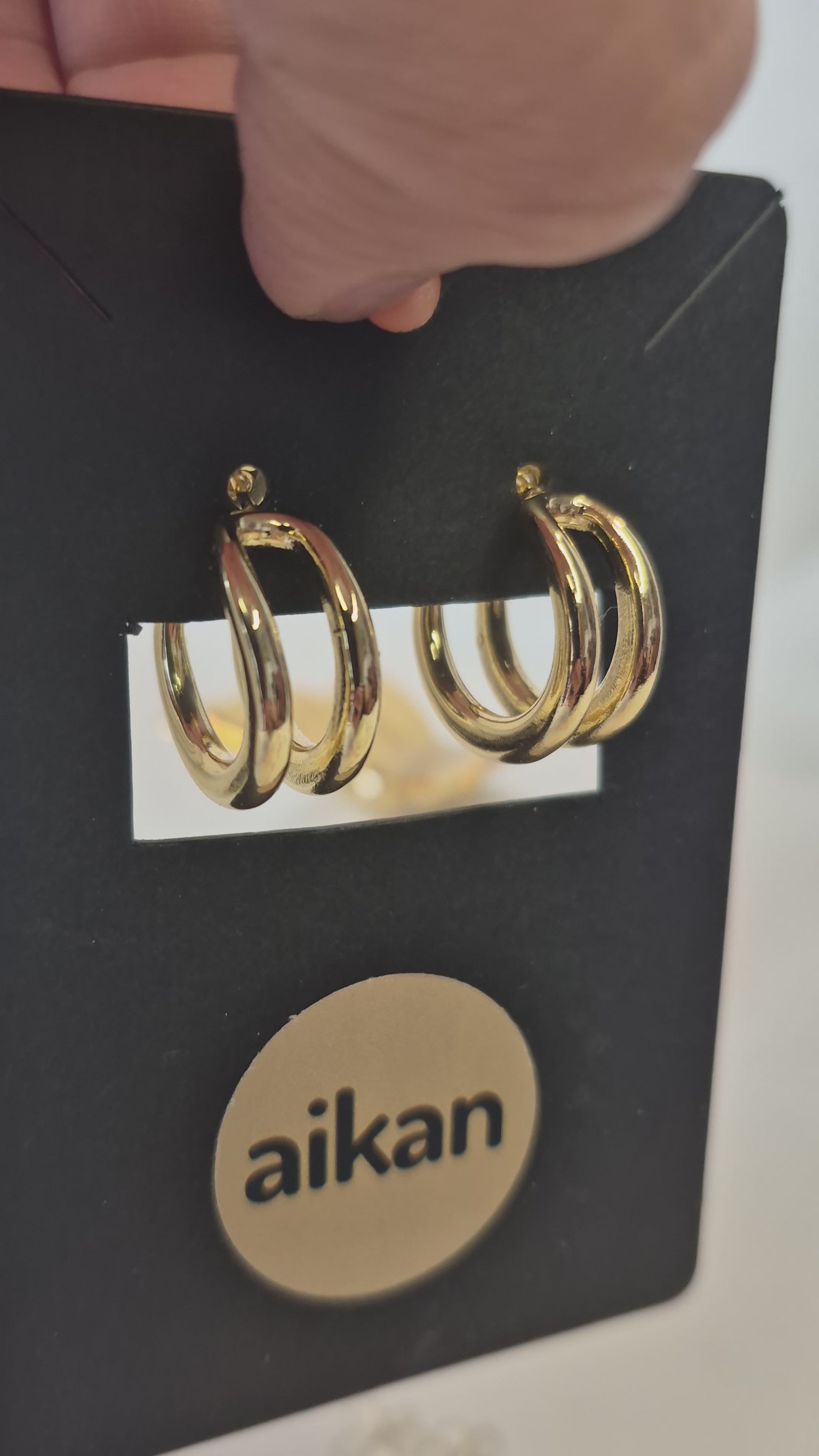 Aros Eva | Doble Argolla Oro Laminado 18K✨️
