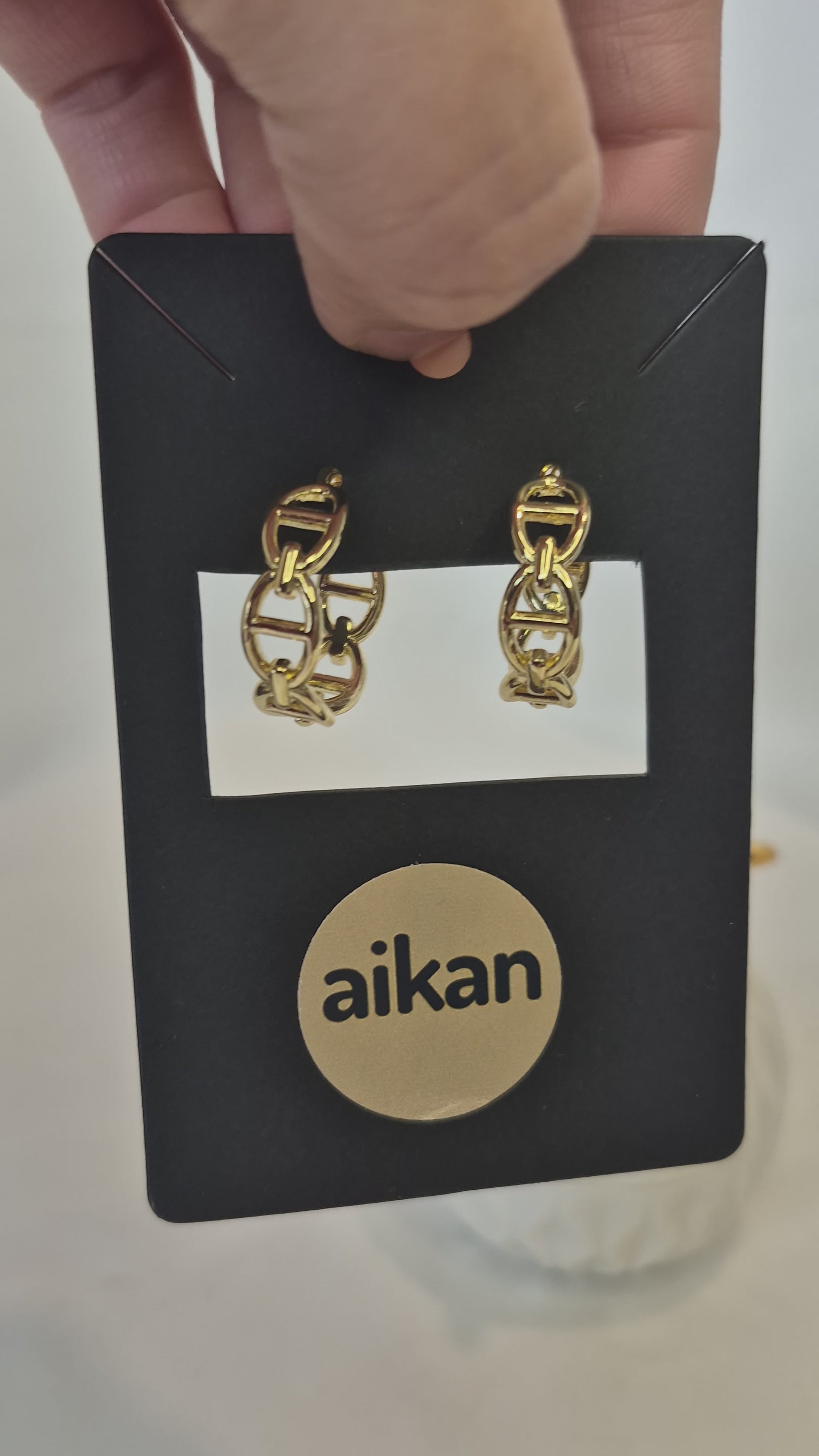 Aros Milano | Argolla Eslabón Oro Laminado 18K✨️