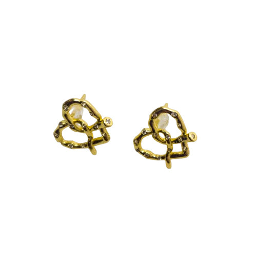 Aros Enlace | Corazones Entrelazados Oro Laminado 18K ✨️