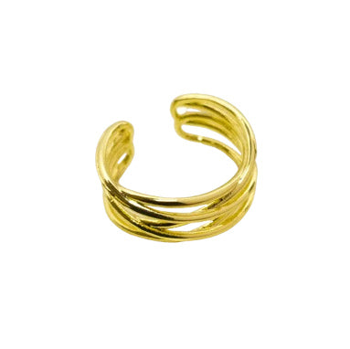 Anillo Ajustable Trenzado Oro Laminado 18K