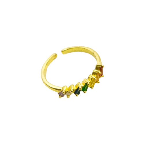 Anillo Ajustable Arcoiris Oro Laminado 18k