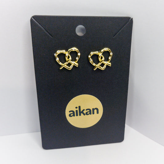Aros Enlace | Corazones Entrelazados Oro Laminado 18K ✨️