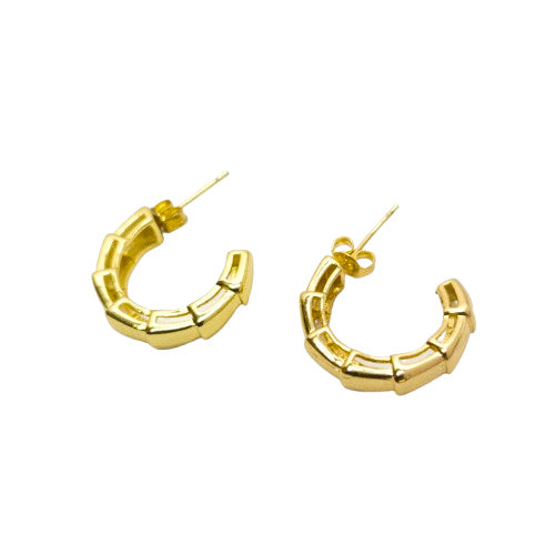 Aros Siena | Argolla Geométrica Oro Laminado 18K