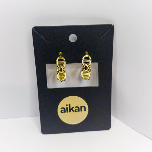Aros Milano | Argolla Eslabón Oro Laminado 18K✨️