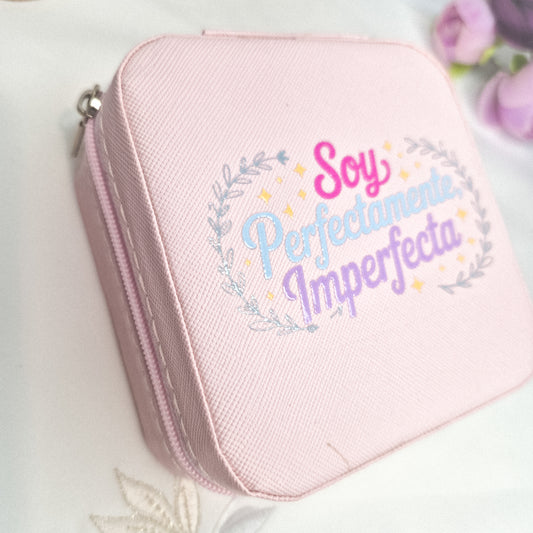 Joyero con Sentido - Rosado - Soy Perfectamente Impertecta