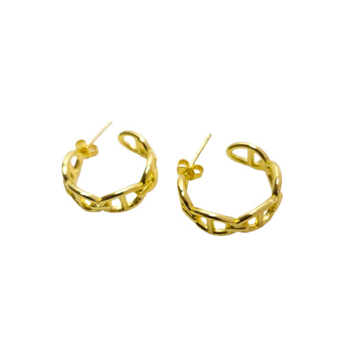 Aros Milano | Argolla Eslabón Oro Laminado 18K✨️