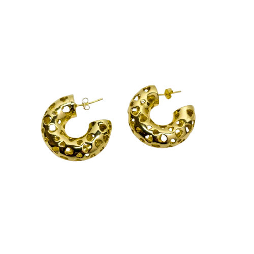 Aros Aura | Argolla Corazones Oro Laminado 18K ✨